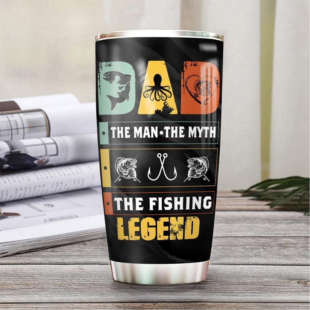 Fishing Man Stainless Steel Cup Tumbler - Teeruto