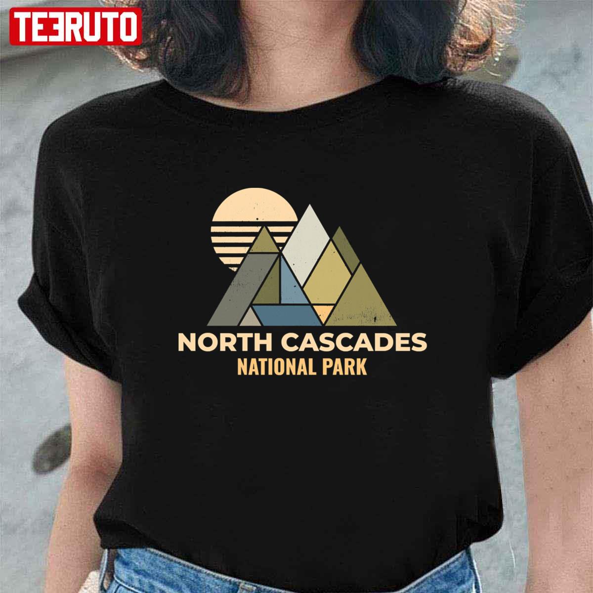 North Cascades Washington Distressed Unisex T-Shirt