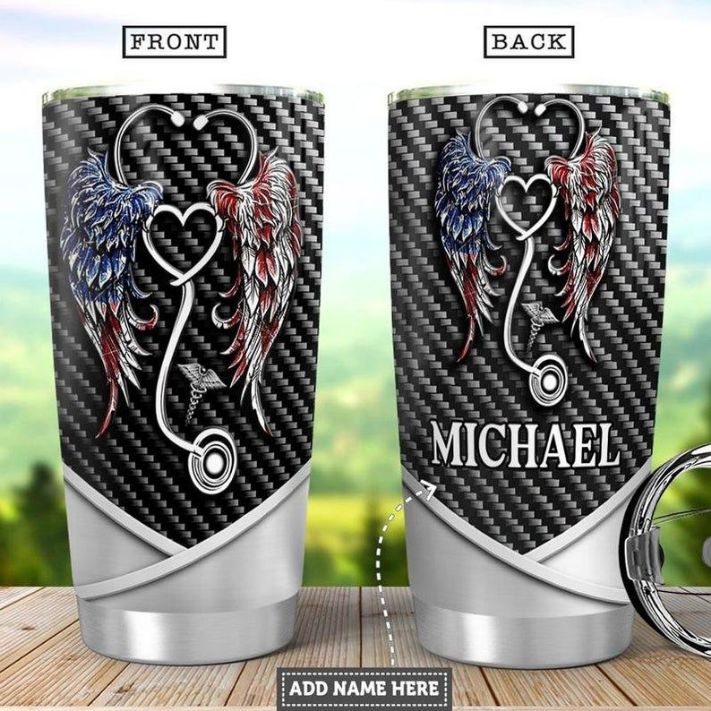 Nurse Wing Personalized Hippie Icon Medical Tumbler