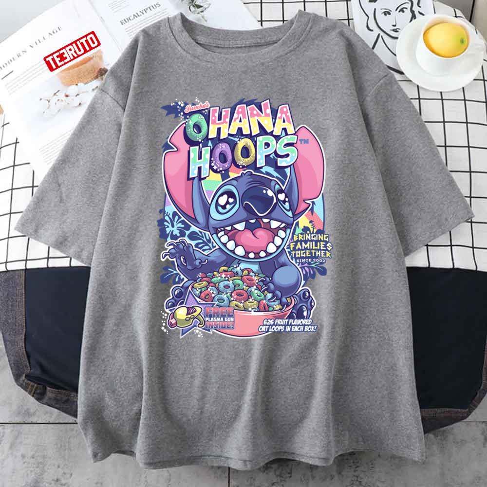 Ohana Hoops Stitch Cereal Unisex T-Shirt