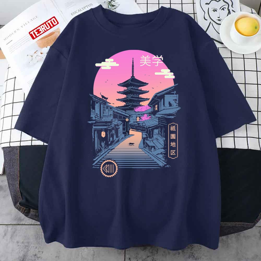 Pagoda Japanese Wave Aesthetics Unisex T-Shirt