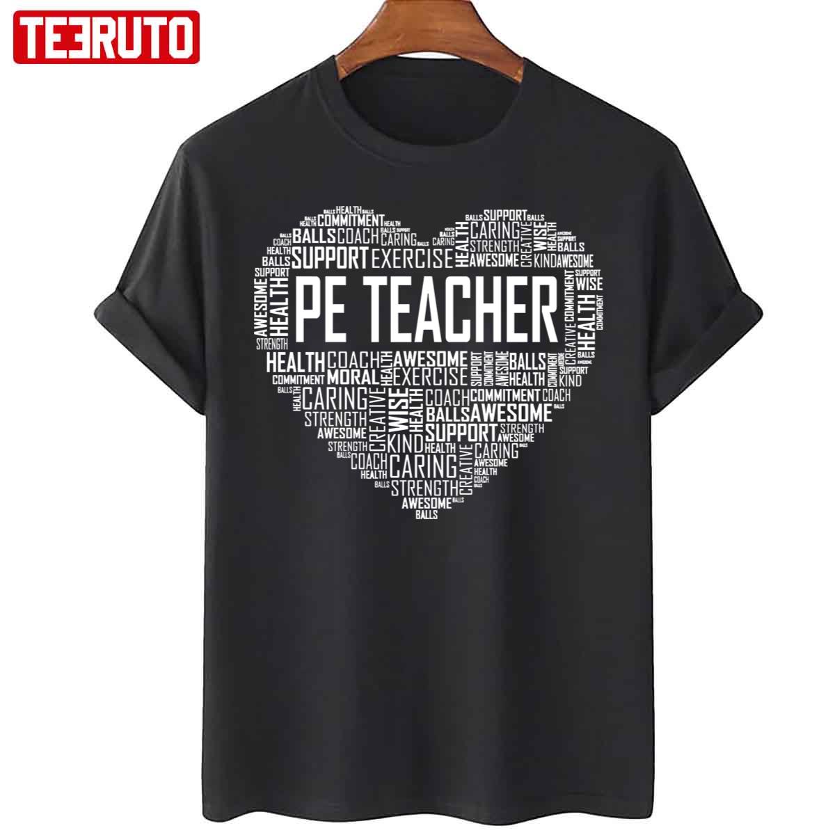 Pe Teacher Heart Unisex T-Shirt
