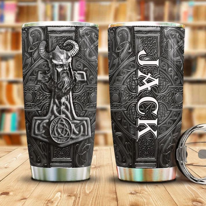 Personalized Customized Viking Love Printed Tumbler