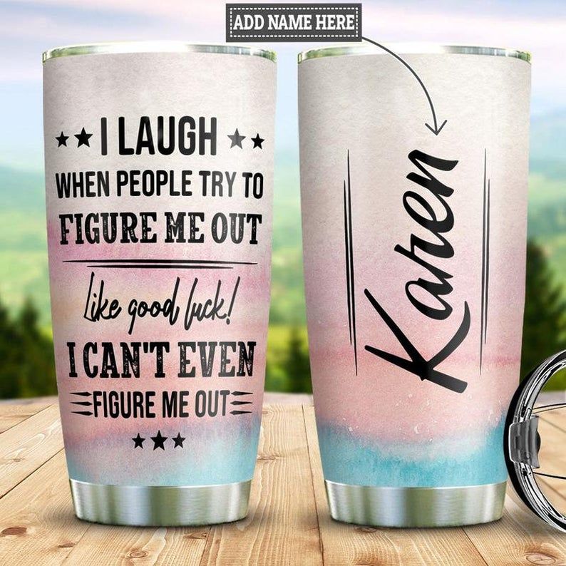 Personalized Figure Me Out Watercolor Gift For Lover Day Travel Tumbler