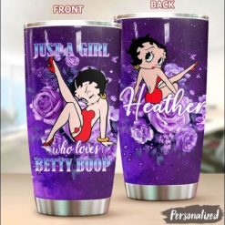 Personalized Just A Girl Who Loves Betty Boop Tumbler