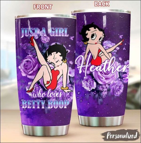 Betty Boop Double-Wall Insulated Tumbler with Straw 