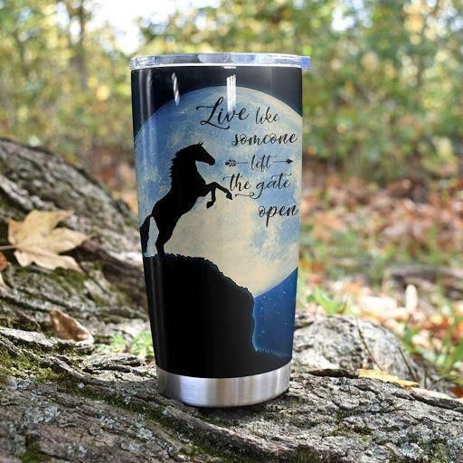 Personalized Live Like Someone Left The Gate Open Tumbler