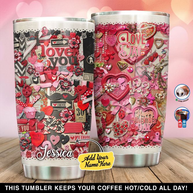 Personalized Love Gift For Lover Day Travel Tumbler All Over Print
