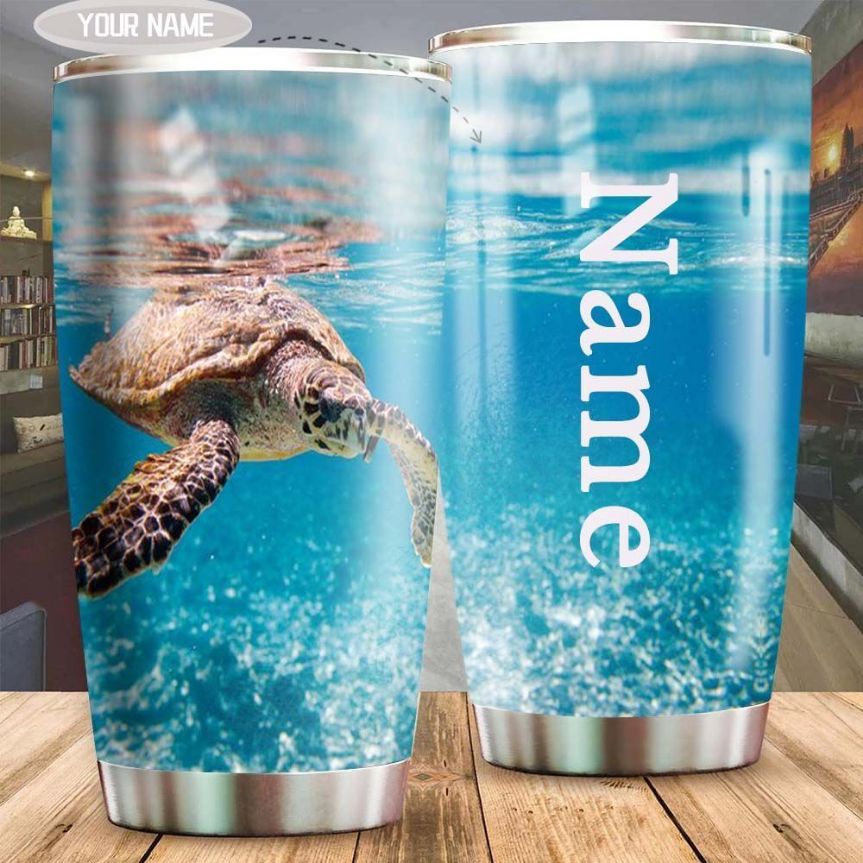 Personalized Mini Turtle In The Sea Gift For Lover Day Travel Tumbler