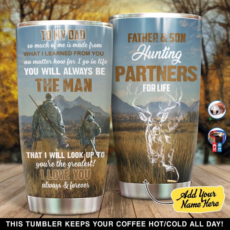 Personalized To My Dad Hunting Gift For Lover Day Travel Tumbler