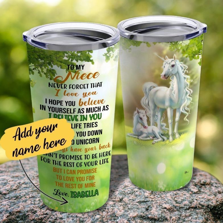 Personalized To My Niece Unicorn Gift For Lover Day Travel Tumbler