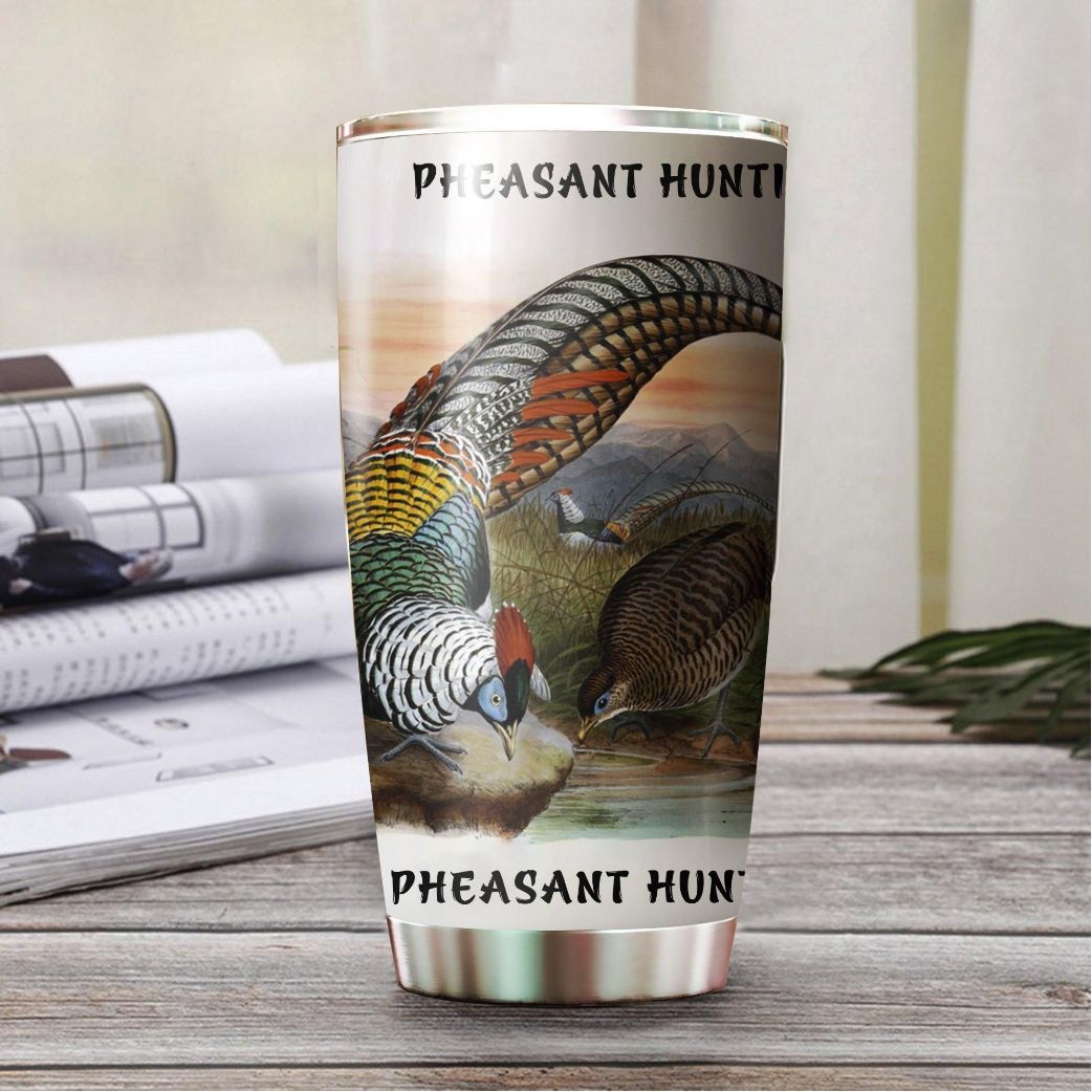 Pheasant Hunting Stainless Steel Cup Tumbler