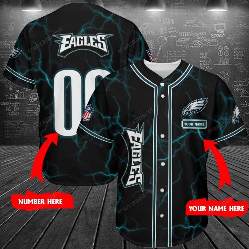 Philadelphia Eagles Personalized Baseball Jersey Shirt 202 - Teeruto