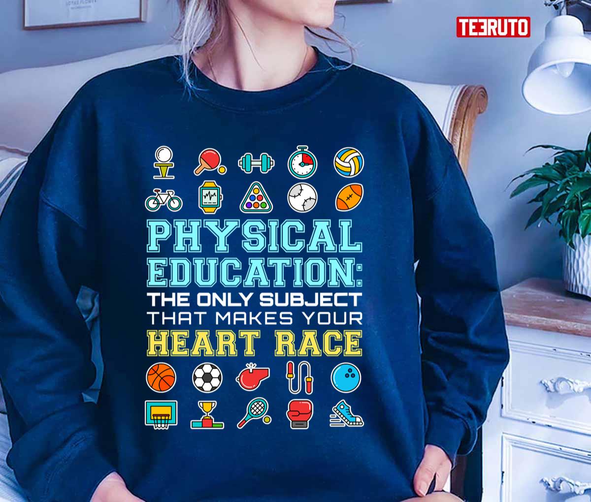 Physical Education The Only Subject That Makes Your Heart Race PE Teacher Unisex T-Shirt