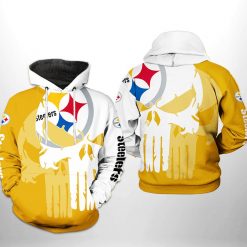 Pittsburgh Steelers NFL Team Skull 3D Printed Hoodie