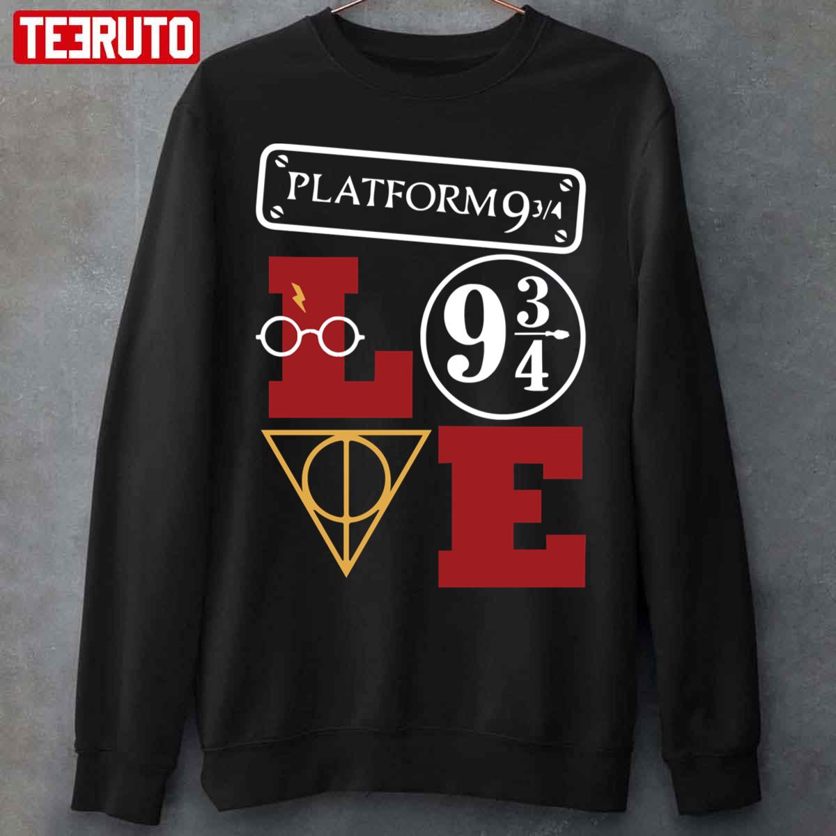 Platform 9¾ Potterhead Love Harry Potter Iconic Movie Unisex Sweatshirt -  Teeruto