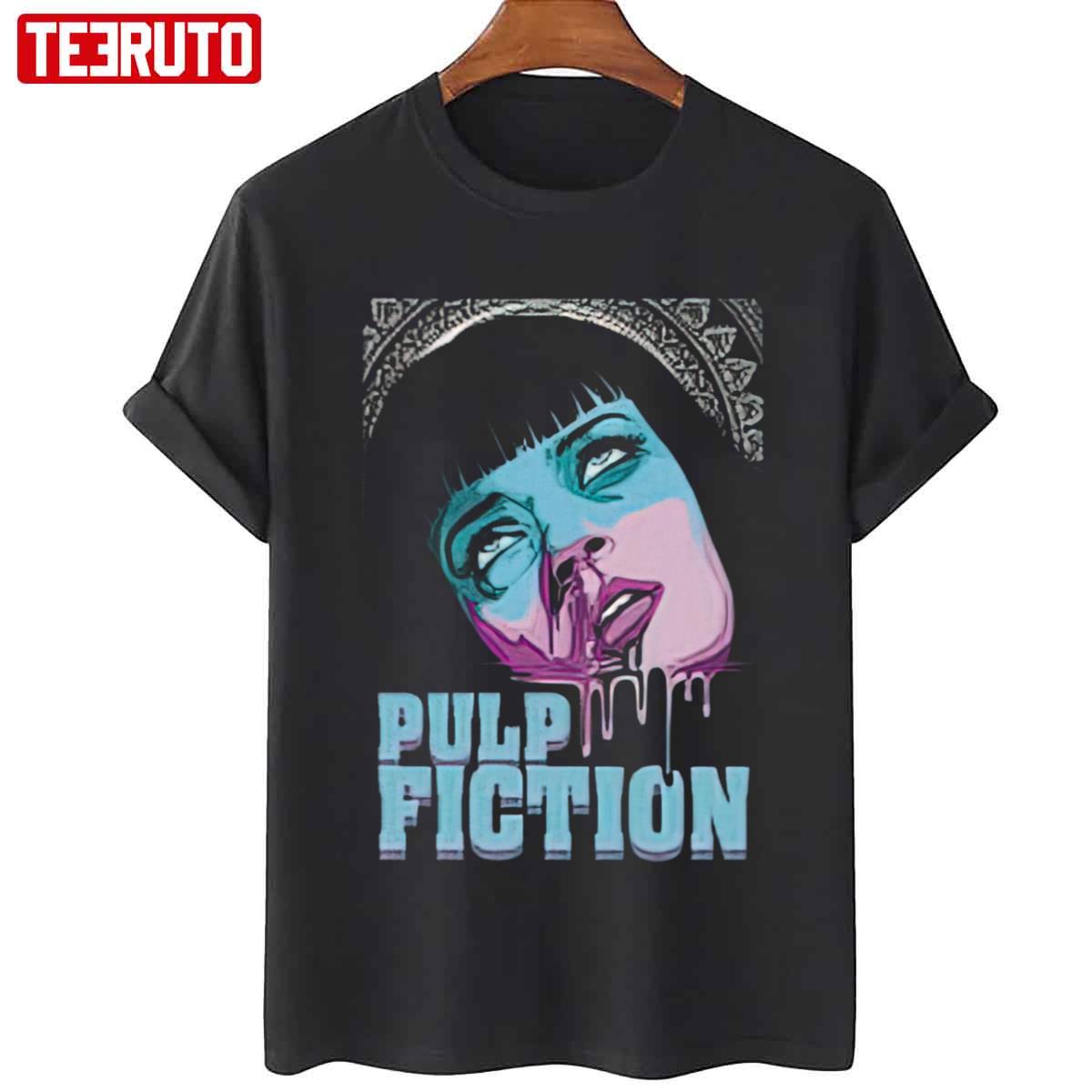 Pulp Fiction Movie Mia Wallace Printed Front Unisex Unisex T-Shirt