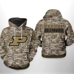 Purdue Boilermakers NCAA Camo Veteran 3D Printed Hoodie