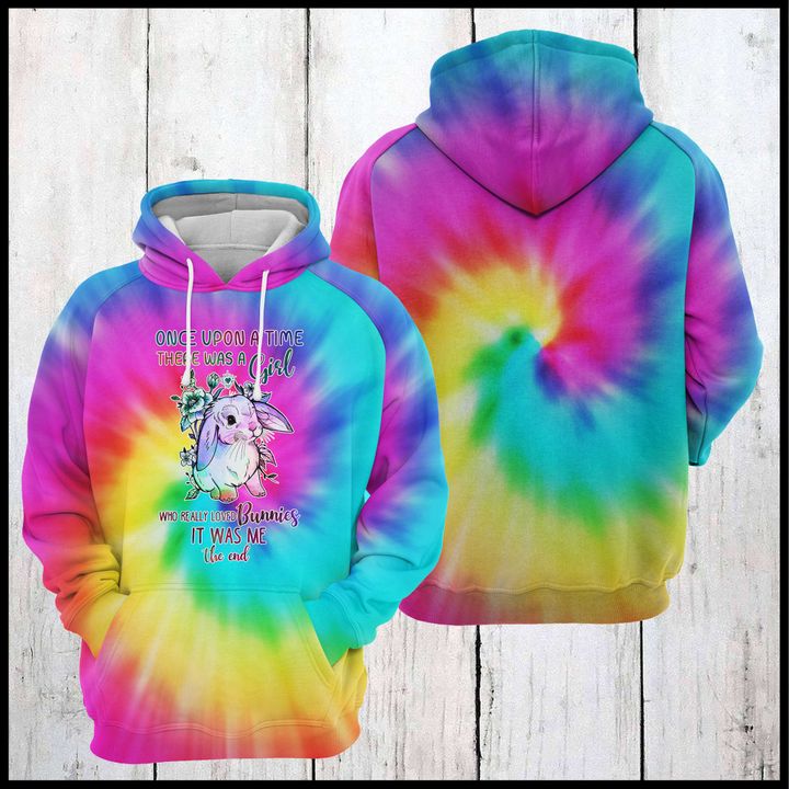 Rabbit Tie Dye 3D Printed Hoodie - Teeruto