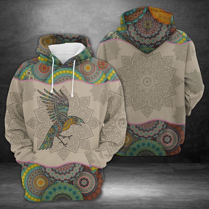 Raven Viking Mandala 3D Printed Hoodie