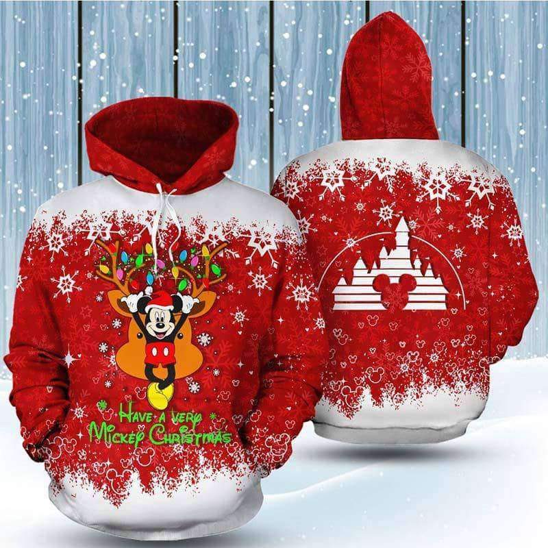 Reindeer Mickey Have A Mickey Christmas 3D Printed Hoodie - Teeruto