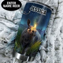 Rhino Personalized Gift For Lover Day Travel Tumbler All Over Print