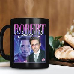 Robert Downey Jr. Mug Robert Tony Stark Iron Man Avenger Mug Sherlock Holmes 2010 Premium Sublime Ceramic Coffee Mug Black