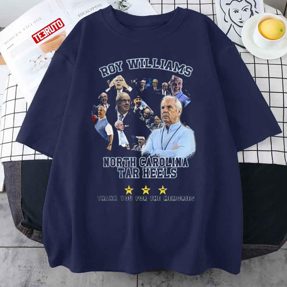 Roy Williams North Carolina Tar Heels Thank You For The Memories Unisex T-Shirt