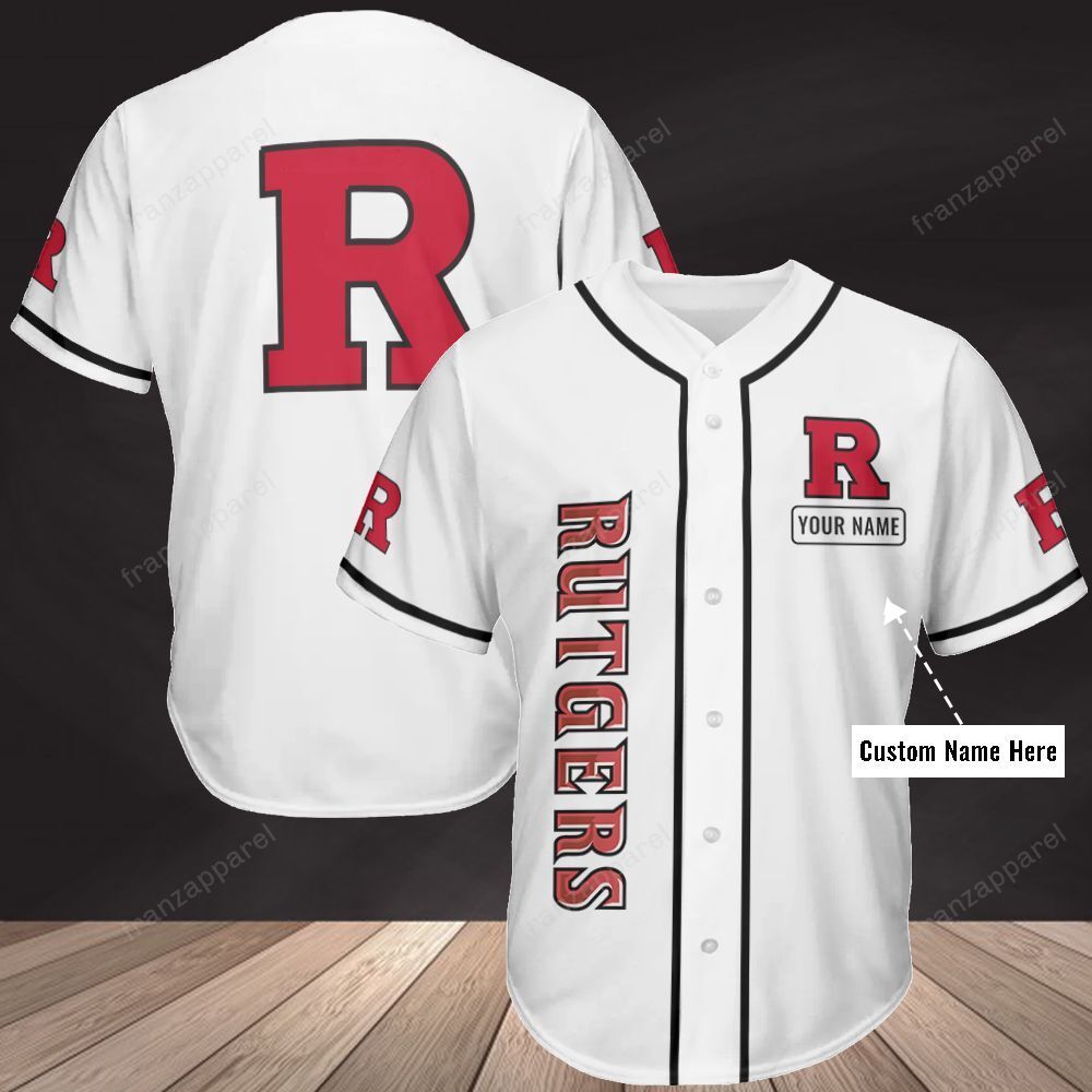 Rutgers Scarlet Knights Personalized Baseball Jersey Shirt 341