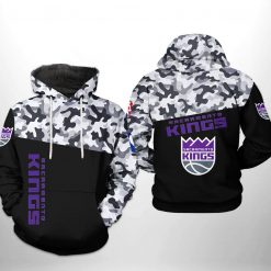 Sacramento Kings NBA Camo Veteran Team 3D Printed Hoodie