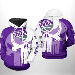Sacramento Kings NBA Team Skull 3D Printed Hoodie
