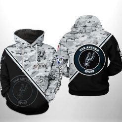 San Antonio Spurs NBA US Camo Team 3D Printed Hoodie