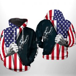San Antonio Spurs NBA US Flag Team 3D Printed Hoodie