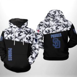 San Diego Padres MLB Camo Veteran 3D Printed Hoodie