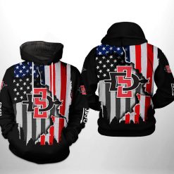 San Diego State Aztecs NCAA US Flag 3D Printed Hoodie