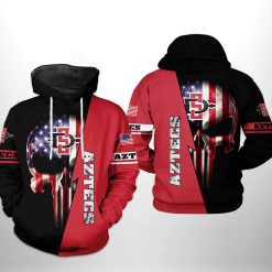 San Diego State Aztecs NCAA US Flag Skull 3D Printed Hoodie