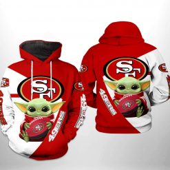 San Francisco 49ers NFL Baby Yoda Team 3D Printed Hoodie