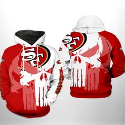San Francisco 49ers NFL Team Skull 3D Printed Hoodie
