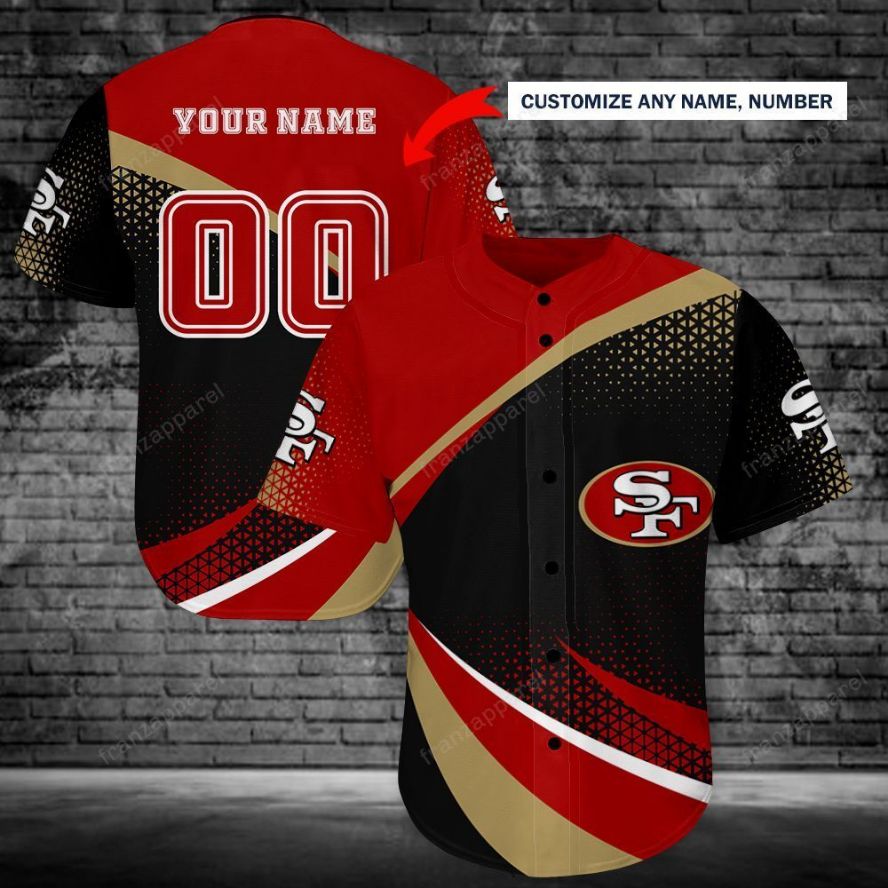 San Francisco 49ers Personalized Baseball Jersey Shirt 188