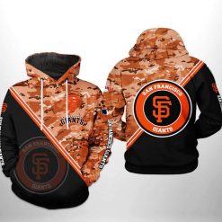 San Francisco Giants MLB Camo Team 3D Printed Hoodie