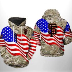 San Francisco Giants MLB US Flag Camo Veteran 3D Printed Hoodie