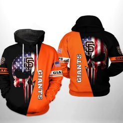 San Francisco Giants MLB US Flag Skull 3D Printed Hoodie
