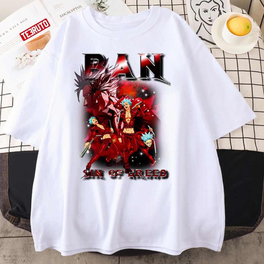 Seven Deadly Sins Ban Graphic Print Bootleg Unisex T-Shirt