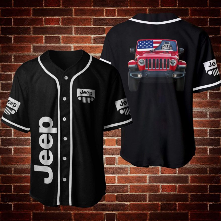 Simple Jeep Black Personalized 3d Baseball Jersey 090621l