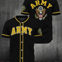 Simple Us Army Eagle Personalized 3d Baseball Jersey