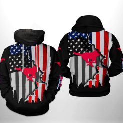 SMU Mustangs NCAA US Flag 3D Printed Hoodie