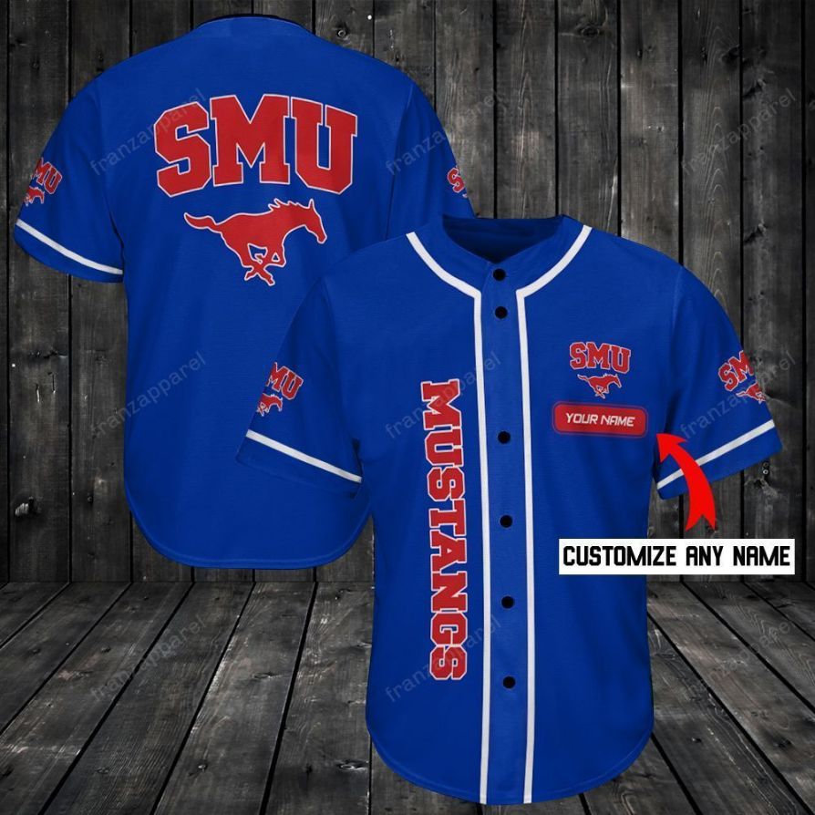 Smu Mustangs Personalized Baseball Jersey Shirt 80