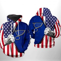 St. Louis Blues NHL US FLag 3D Printed Hoodie