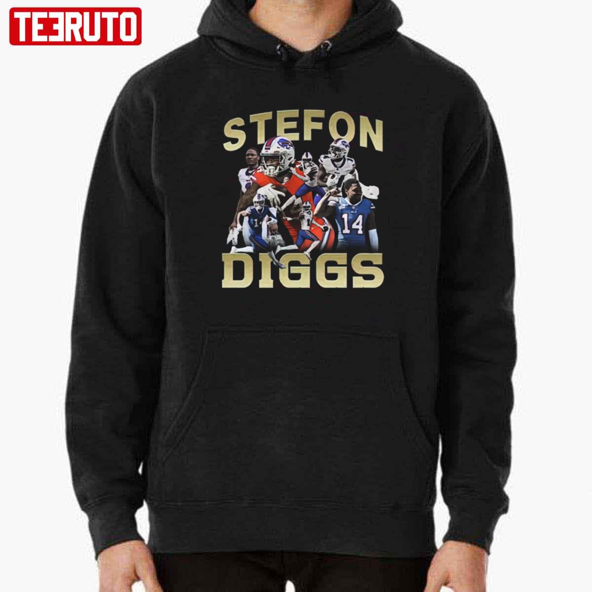 Stefon Diggs Shirt Vintage 90s Design Retro Bootleg Gift Fans Tshirt Sport  America Tshirt Homage Classic Graphic Tee Unisex SAW1