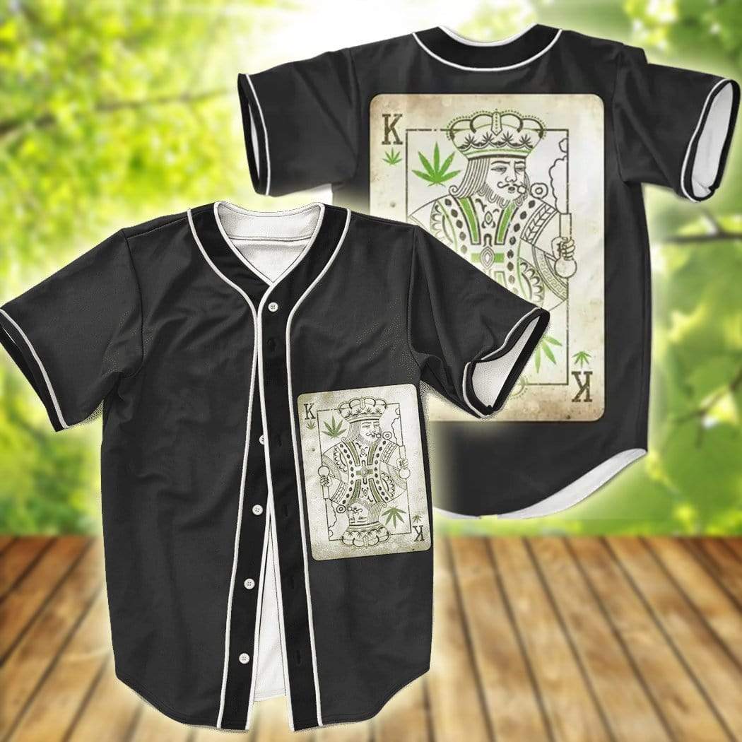 Stoner King Of Marijuanas Weed Personalized 3d Baseball Jersey vi